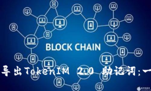 如何安全导出TokenIM 2.0 助记词：一步步指南